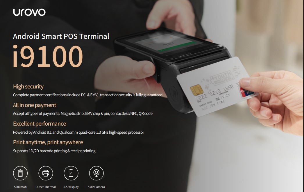 Urovo Android Smart POS Terminal i9100